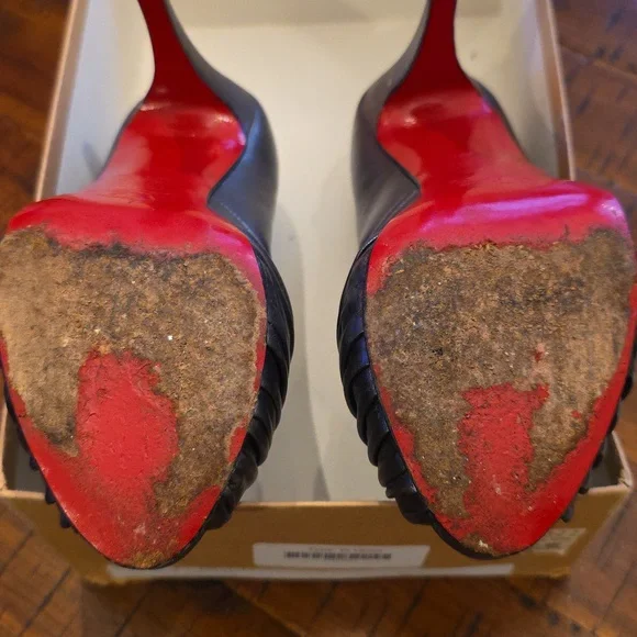 Silver Louboutin Jenny Heels, 36.5 - Picture 6 of 9